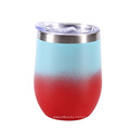 Top Quality 12 oz Egg Shape Stainless Steel Cup Sublimation Wine Cups luxury custom logo double wall wine cup tumbler